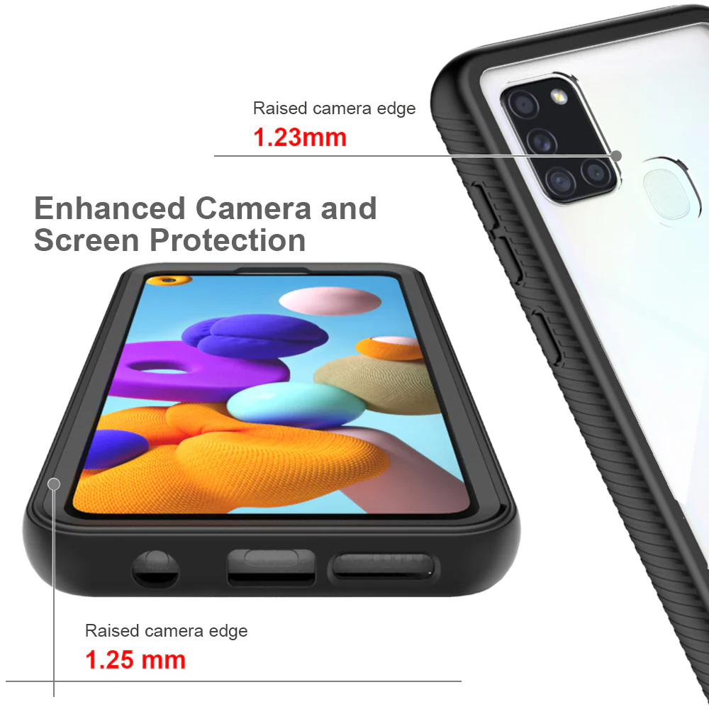 HX-SS20-A21S | Samsung Galaxy A21s Case | Protection Military Grade w/ KEY Mount & Carabiner -Black - Image 10