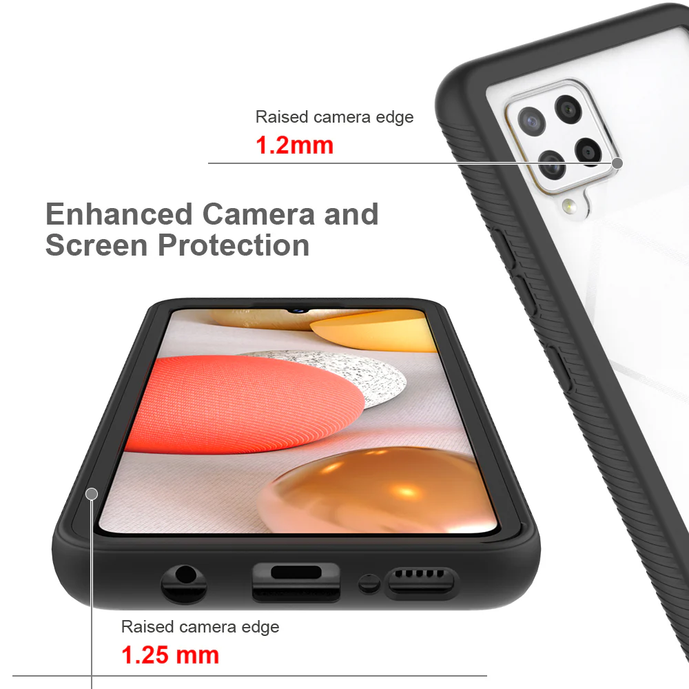 HX-SS20-A425G | Samsung Galaxy A42 5G SM-A426 Case | Protection Military Grade w/ KEY Mount & Carabiner -Black - Image 8