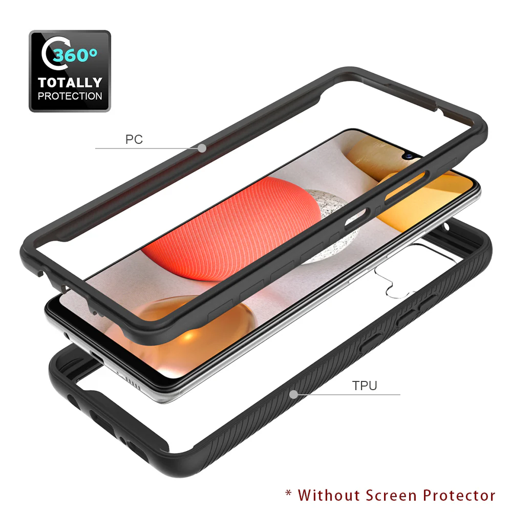 HX-SS20-A425G | Samsung Galaxy A42 5G SM-A426 Case | Protection Military Grade w/ KEY Mount & Carabiner -Black - Image 9