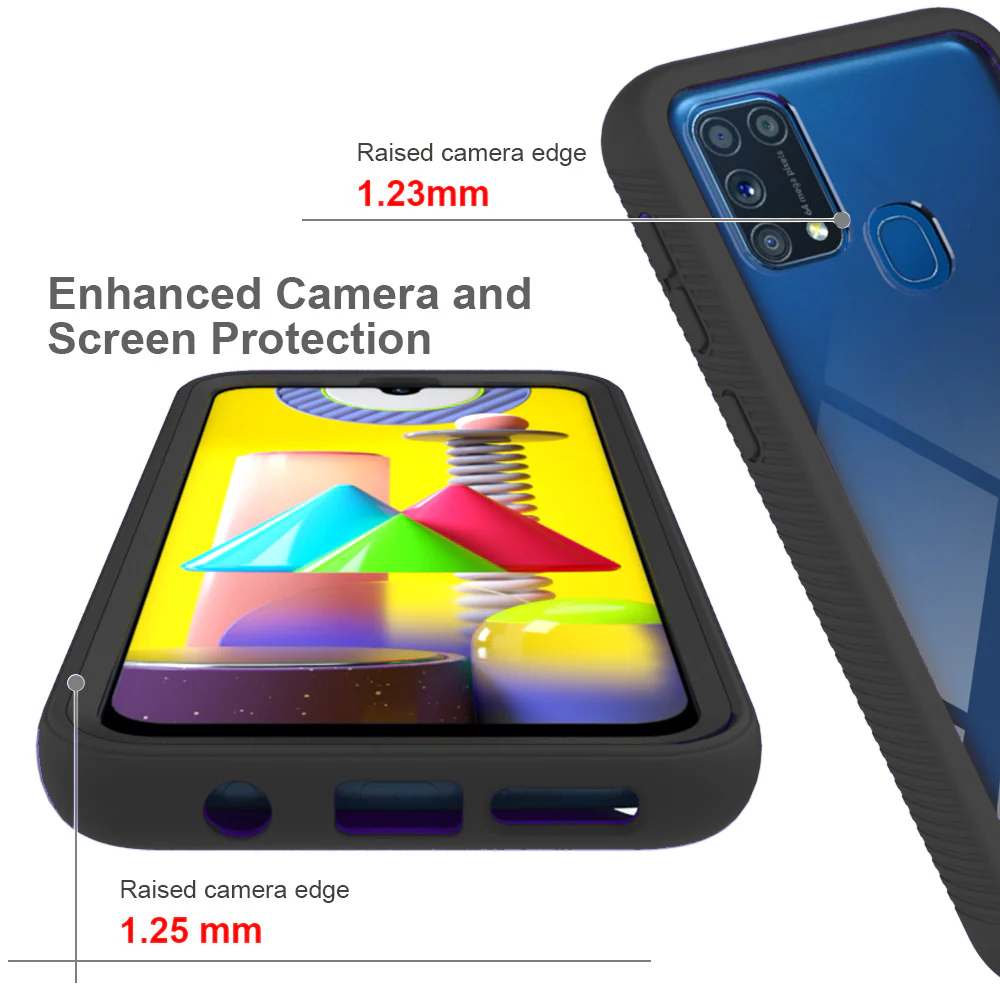 HX-SS20-M31 | Samsung Galaxy M31 Case | Protection Military Grade w/ KEY Mount & Carabiner -Black - Image 10
