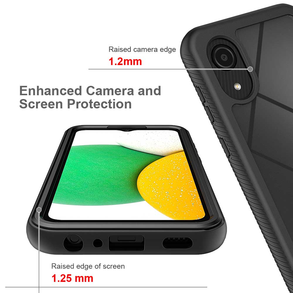 HX-SS21-A03CORE | Samsung Galaxy A03 Core SM-A032 Case | Protection Military Grade w/ KEY Mount & Carabiner -Black - Image 8