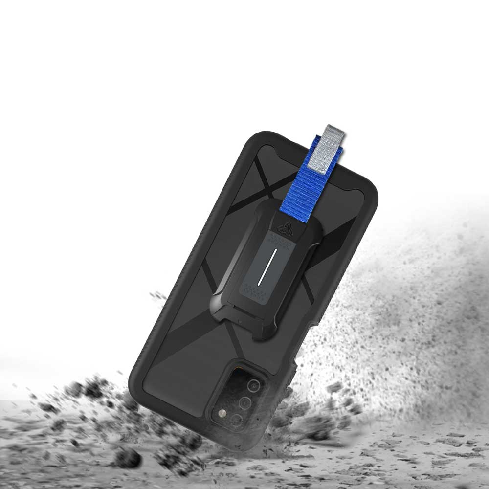 HX-SS21-A03SEU | Samsung Galaxy A03s SM-A037 (EU Ver. / 166mm Ver.) Case | Protection Military Grade w/ KEY Mount & Carabiner -Black - Image 10