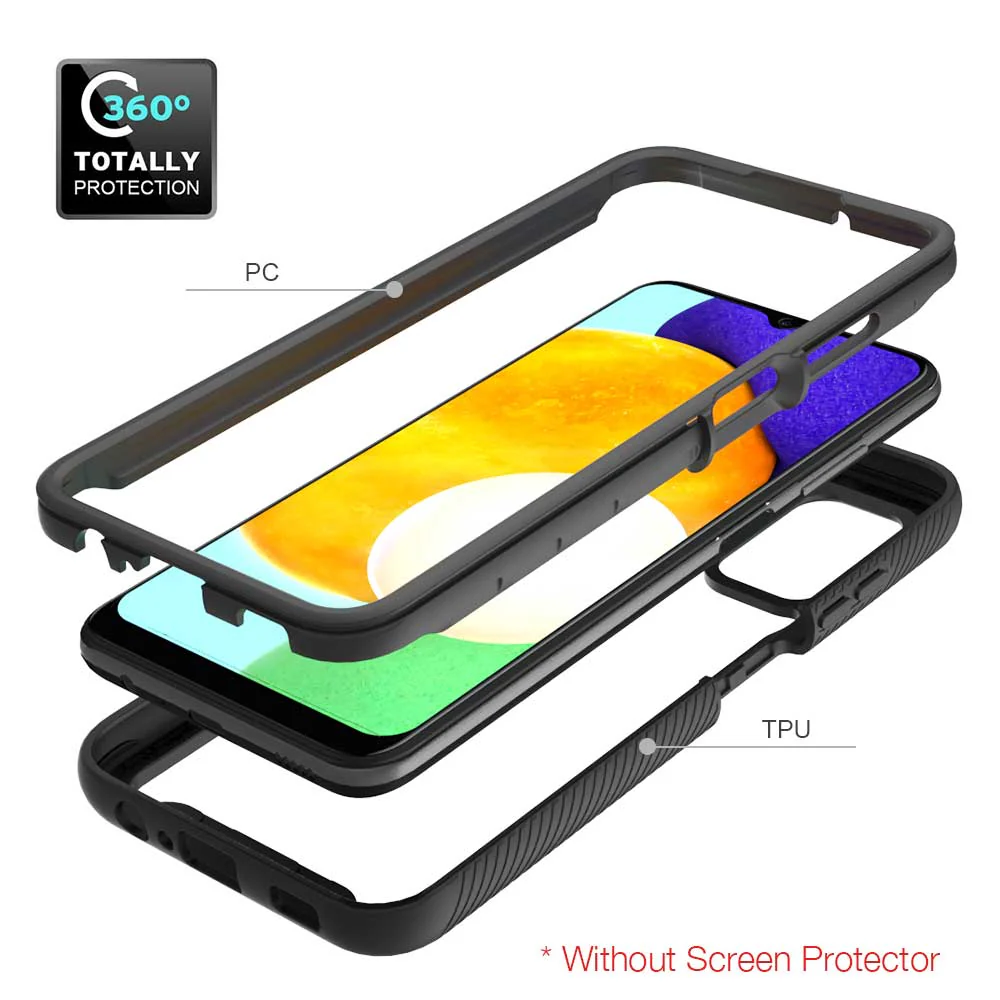 HX-SS21-A03SEU | Samsung Galaxy A03s SM-A037 (EU Ver. / 166mm Ver.) Case | Protection Military Grade w/ KEY Mount & Carabiner -Black - Image 7