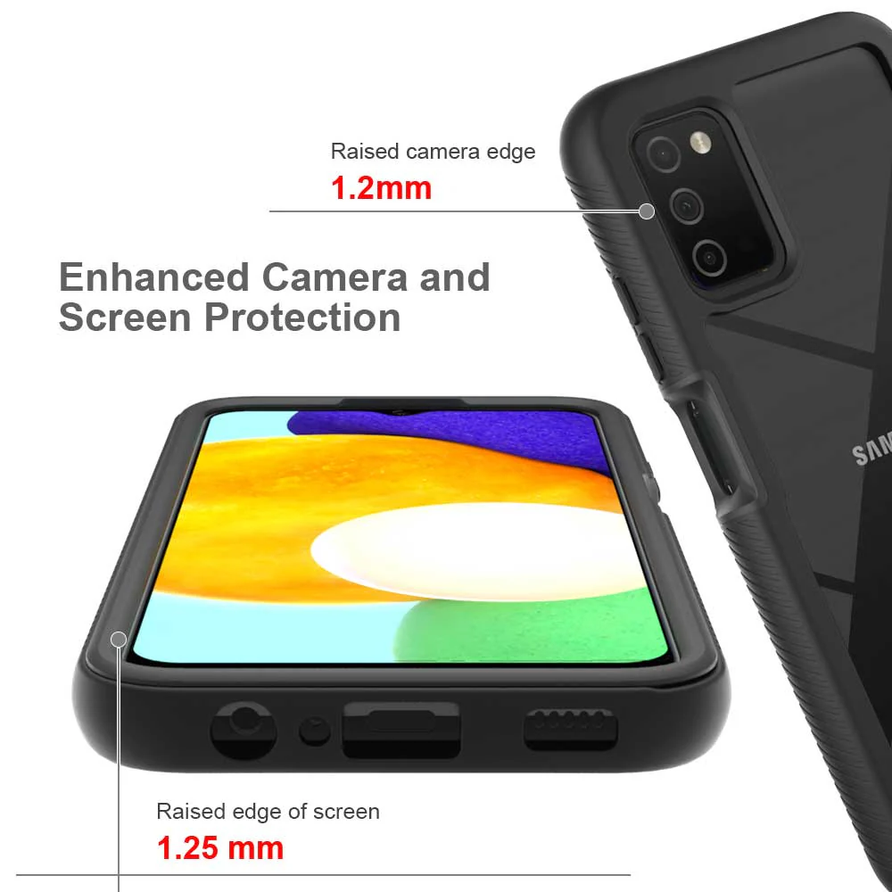 HX-SS21-A03SEU | Samsung Galaxy A03s SM-A037 (EU Ver. / 166mm Ver.) Case | Protection Military Grade w/ KEY Mount & Carabiner -Black - Image 8