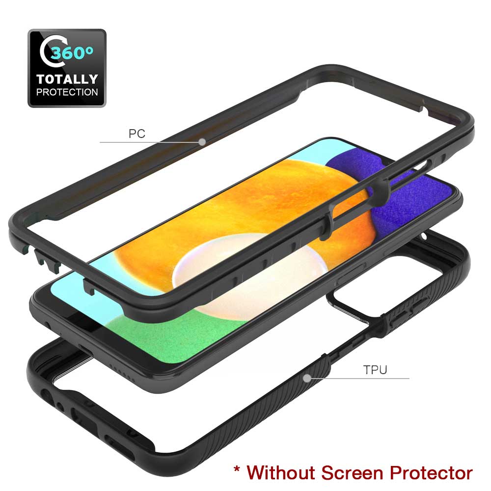 HX-SS21-A03SNA | Samsung Galaxy A03s SM-A037 (North America Ver.) Case | Protection Military Grade w/ KEY Mount & Carabiner -Black - Image 8