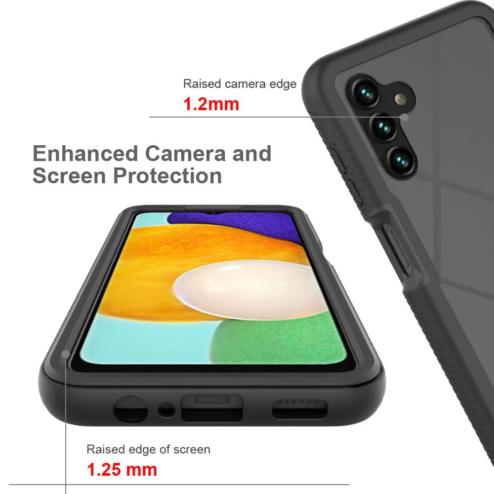 HX-SS21-A135G | Samsung Galaxy A13 5G SM-A136 Case | Protection Military Grade w/ KEY Mount & Carabiner -Black - Image 8