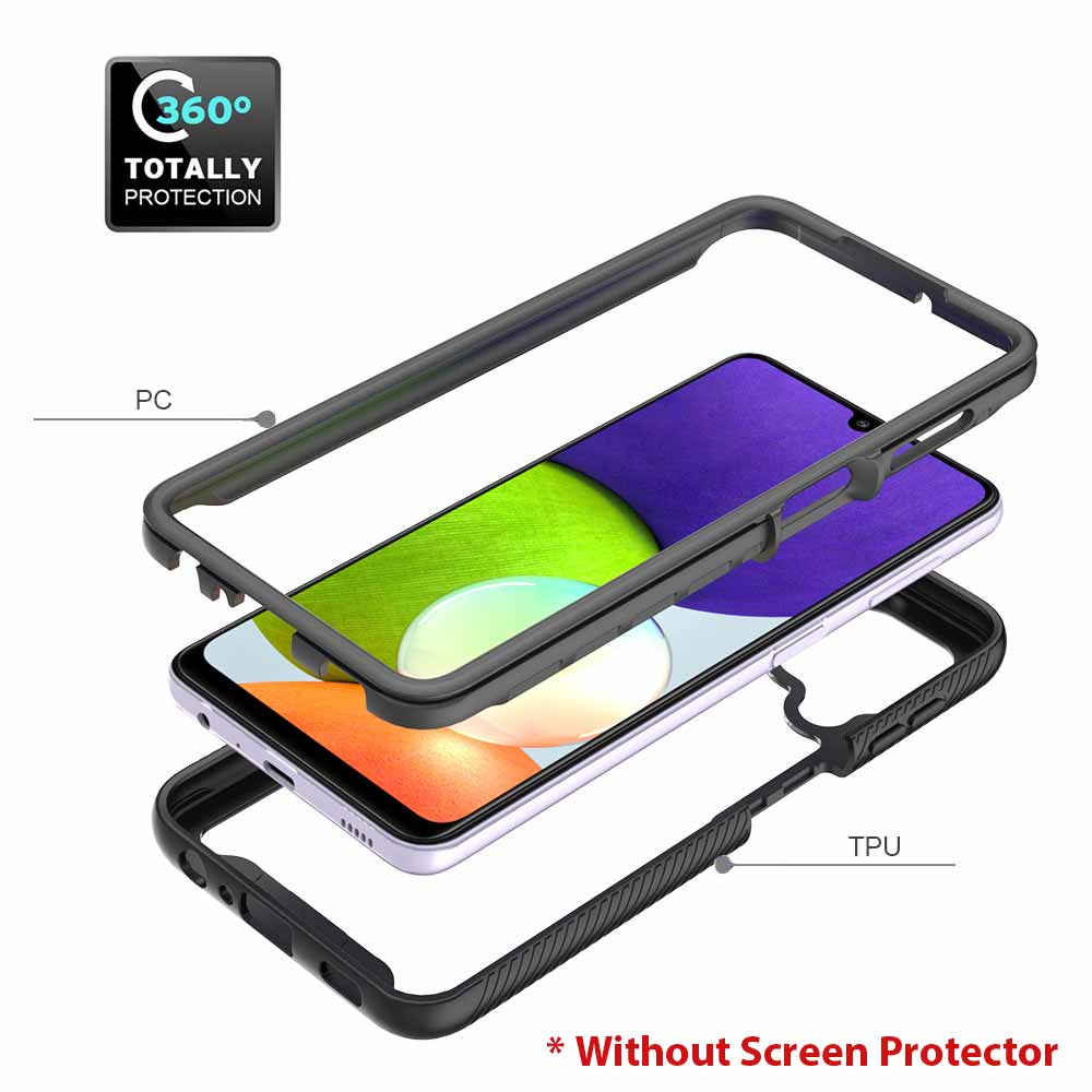 HX-SS21-A224G | Samsung Galaxy A22 4G Case | Protection Military Grade w/ KEY Mount & Carabiner -Black - Image 7