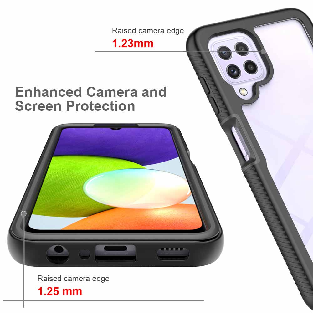 HX-SS21-A224G | Samsung Galaxy A22 4G Case | Protection Military Grade w/ KEY Mount & Carabiner -Black - Image 8