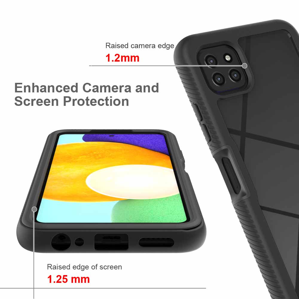 HX-SS21-A225G | Samsung Galaxy A22 5G SM-A226 Case | Protection Military Grade w/ KEY Mount & Carabiner -Black - Image 9