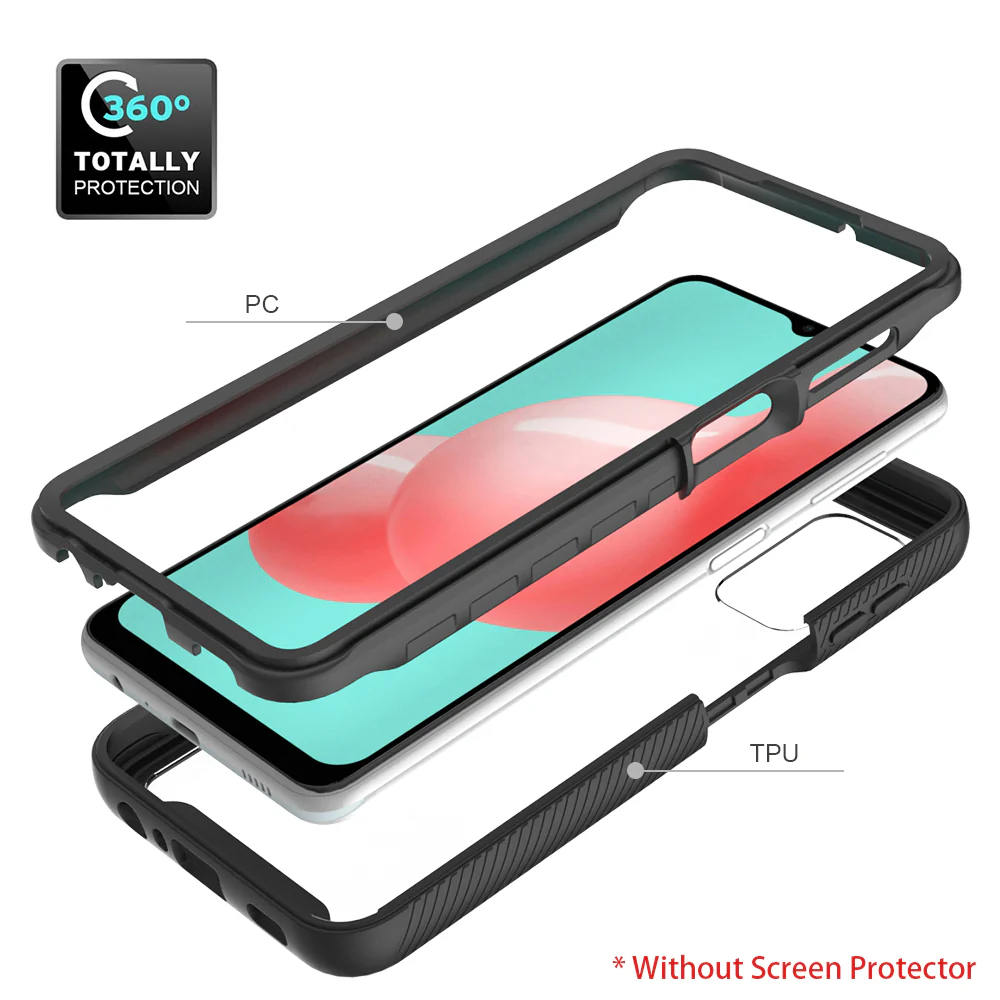 HX-SS21-A325G | Samsung Galaxy A32 5G Case | Protection Military Grade w/ KEY Mount & Carabiner -Black - Image 9