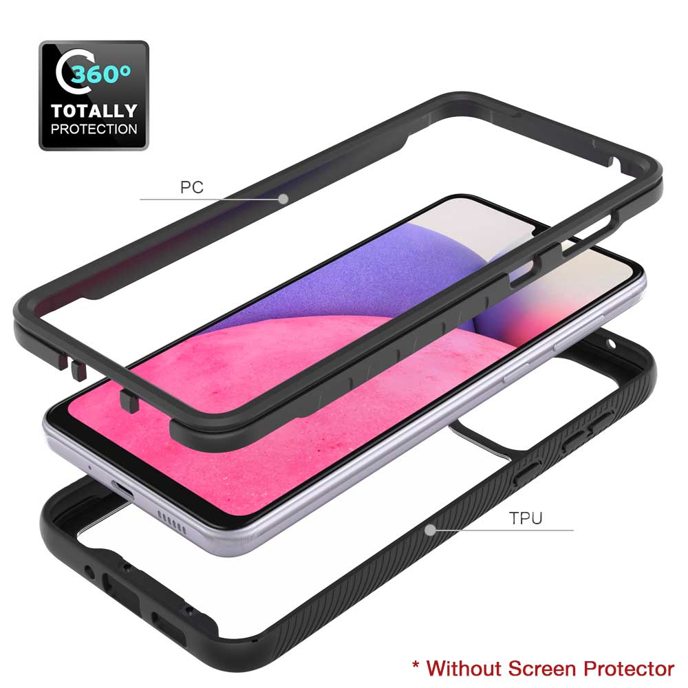 HX-SS21-A33 | Samsung Galaxy A33 5G SM-A336 Case | Protection Military Grade w/ KEY Mount & Carabiner -Black - Image 8