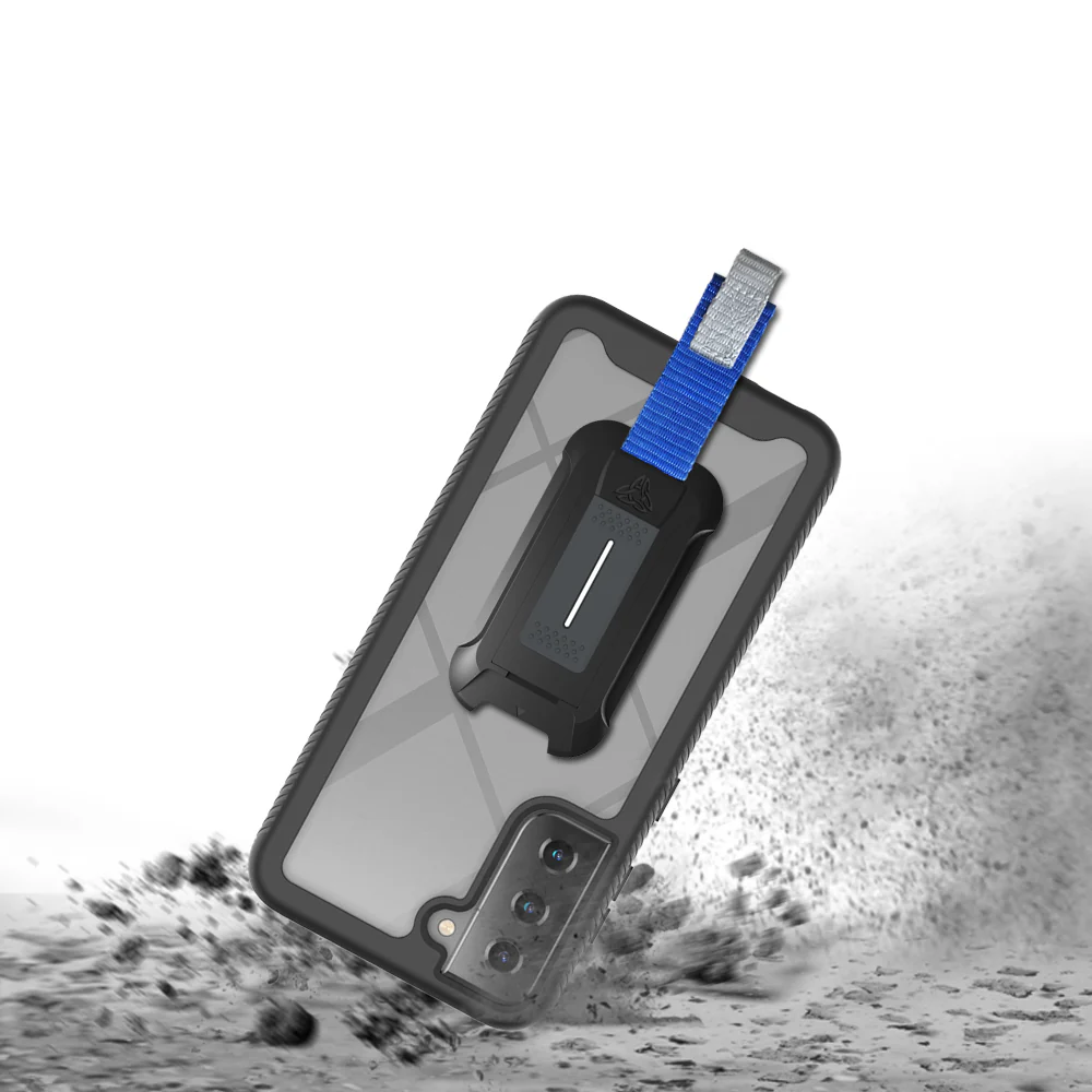 HX-SS21-S21 | Samsung Galaxy S21 4G / 5G Case | Protection Military Grade w/ KEY Mount & Carabiner -Black - Image 10