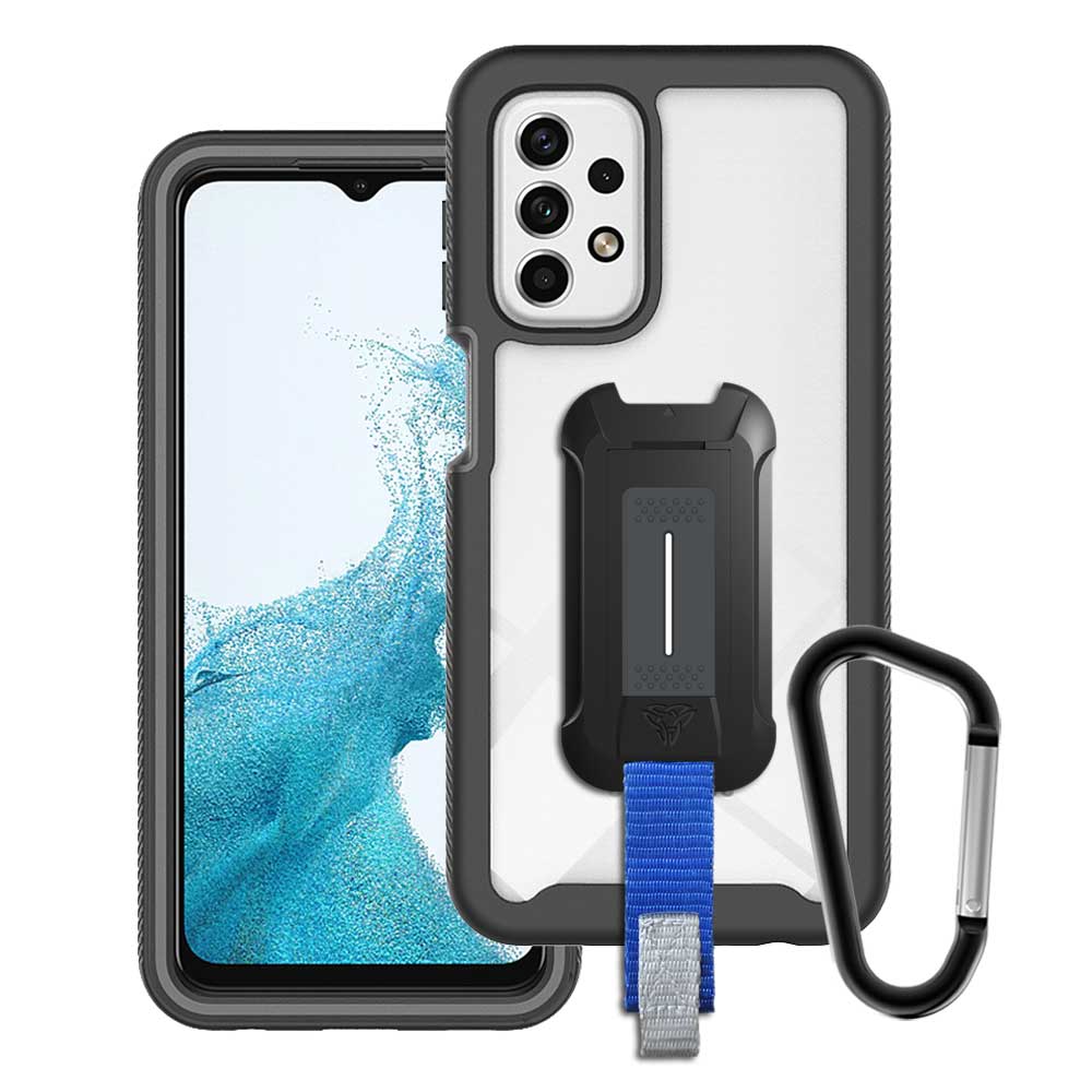 HX-SS22-A235G | Samsung Galaxy A23 5G SM-A236 Case | Protection Military Grade w/ KEY Mount & Carabiner - Black