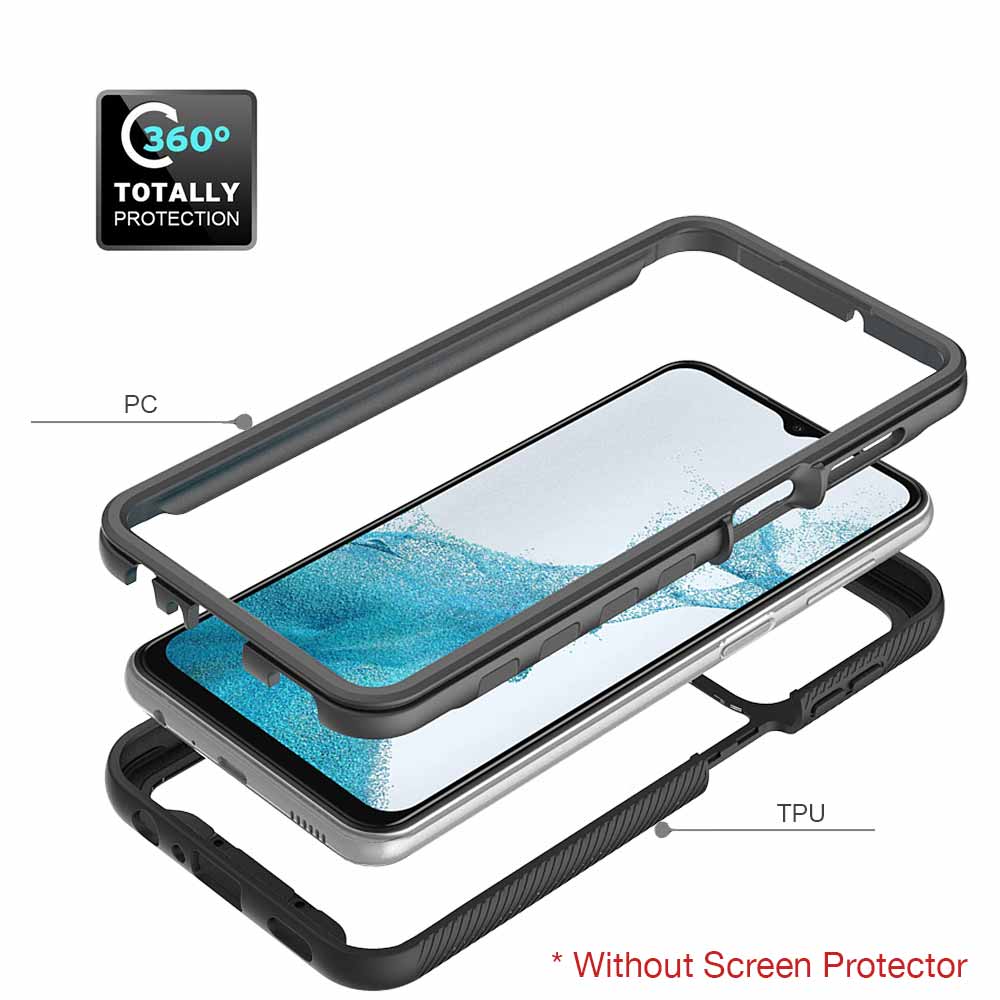 HX-SS22-A235G | Samsung Galaxy A23 5G SM-A236 Case | Protection Military Grade w/ KEY Mount & Carabiner - Black - Image 9