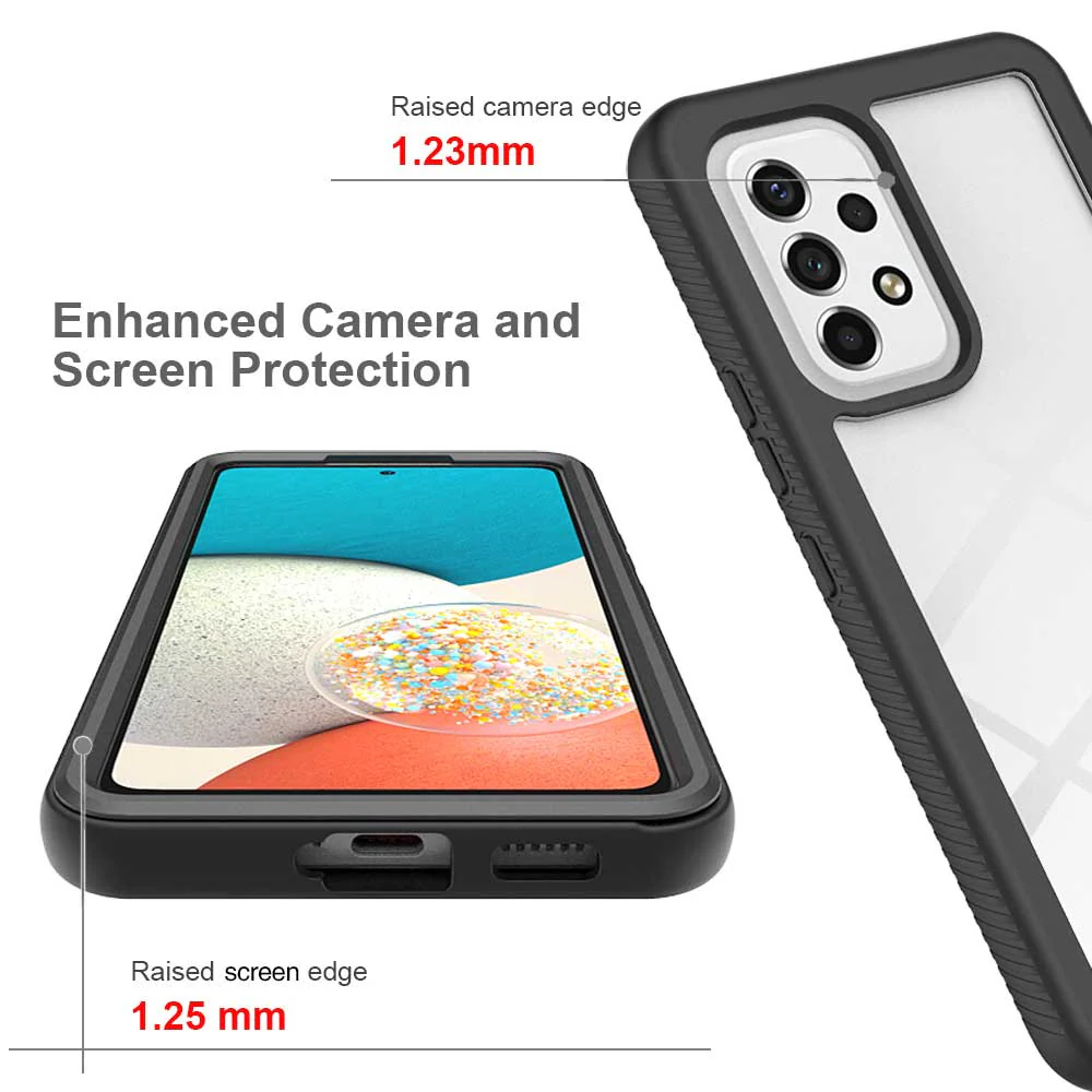 HX-SS22-A535G | Samsung Galaxy A53 5G SM-A536 Case | Protection Military Grade w/ KEY Mount & Carabiner - Black - Image 8