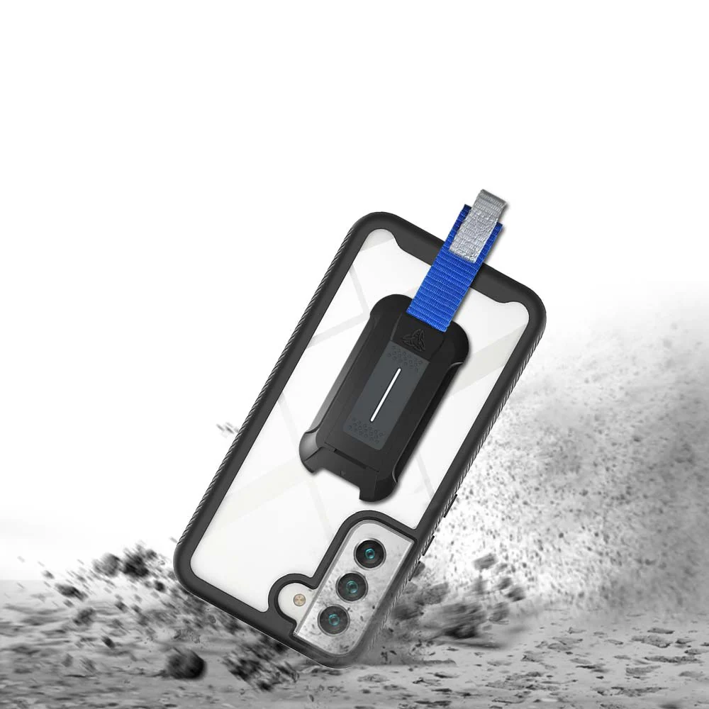 HX-SS22-S22 | Samsung Galaxy S22 5G SM-S901 Case | Protection Military Grade w/ KEY Mount & Carabiner - Black - Image 7