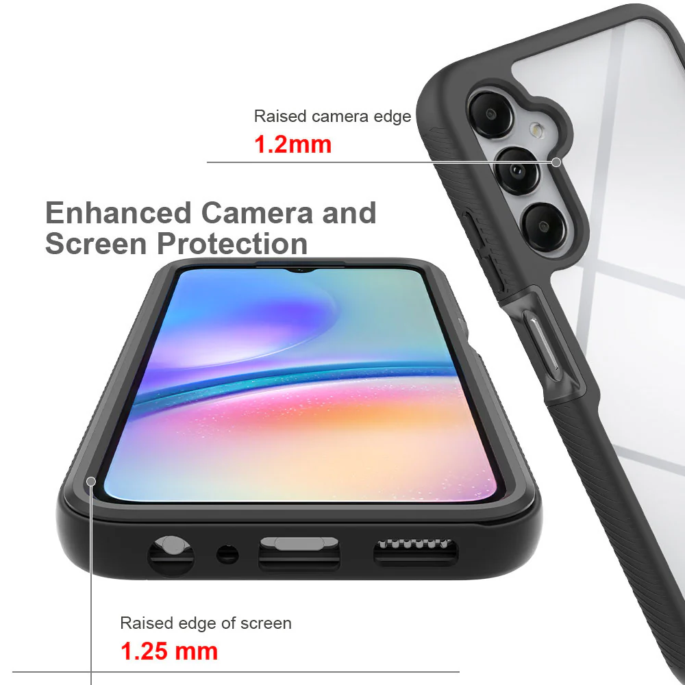 HX-SS23-A05S | Samsung Galaxy A05s 4G SM-A057 Case | Protection Military Grade w/ KEY Mount & Carabiner - Black - Image 8
