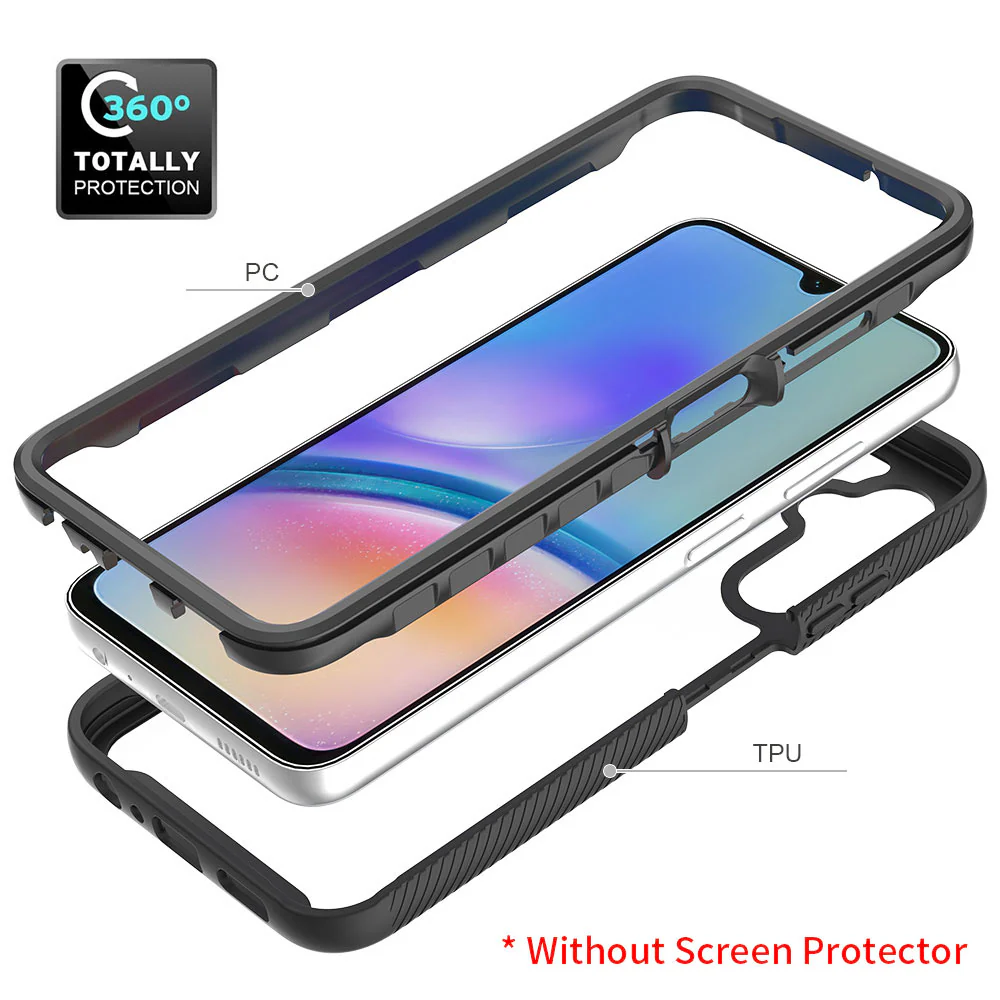 HX-SS23-A05S | Samsung Galaxy A05s 4G SM-A057 Case | Protection Military Grade w/ KEY Mount & Carabiner - Black - Image 9