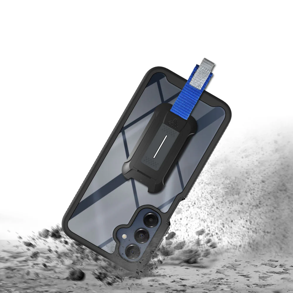 HX-SS24-A165G | Samsung Galaxy A16 5G SM-A166 / A16 4G SM-A165 / A17 5G SM-A176 Case | Protection Military Grade w/ KEY Mount & Carabiner - Black - Image 10