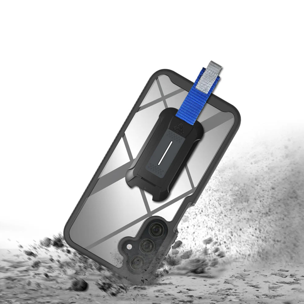 HX-SS24-A255G | Samsung Galaxy A25 5G SM-A256 Case | Protection Military Grade w/ KEY Mount & Carabiner - Black - Image 2