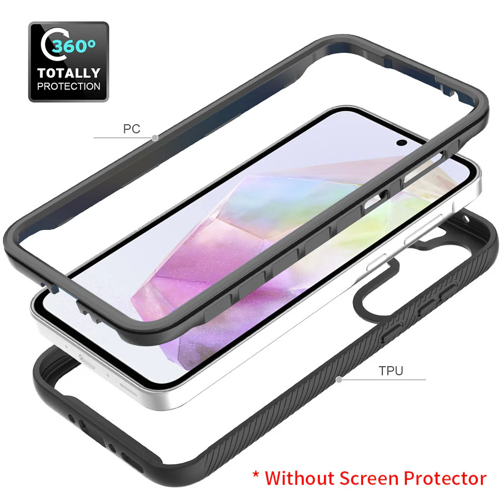 HX-SS24-A355G | Samsung Galaxy A35 5G SM-A356 Case | Protection Military Grade w/ KEY Mount & Carabiner - Black - Image 8