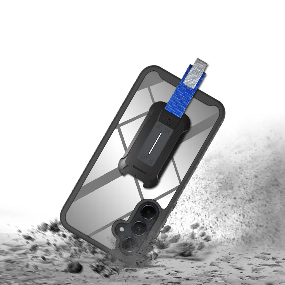 HX-SS24-A555G | Samsung Galaxy A55 5G SM-A556 Case | Protection Military Grade w/ KEY Mount & Carabiner - Black - Image 9