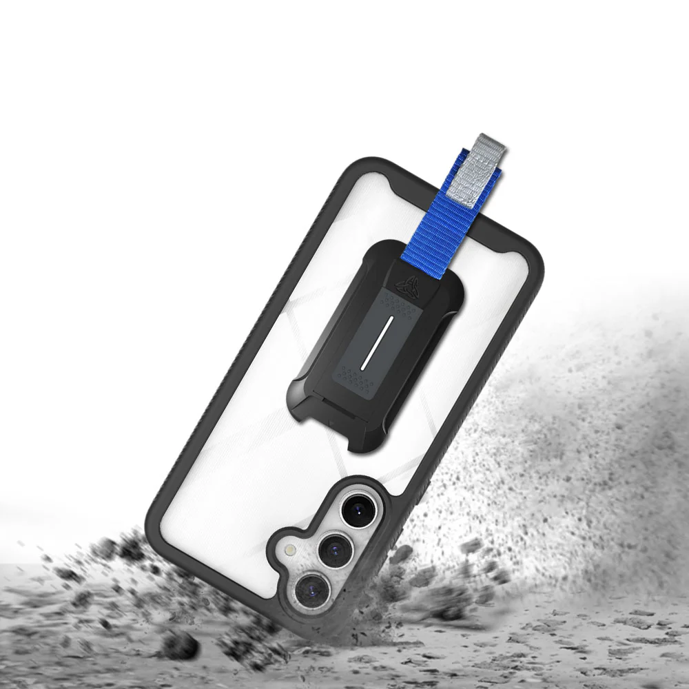 HX-SS24-S24FE | Samsung Galaxy S24 FE SM-S721 Case | Protection Military Grade w/ KEY Mount & Carabiner - Black - Image 7