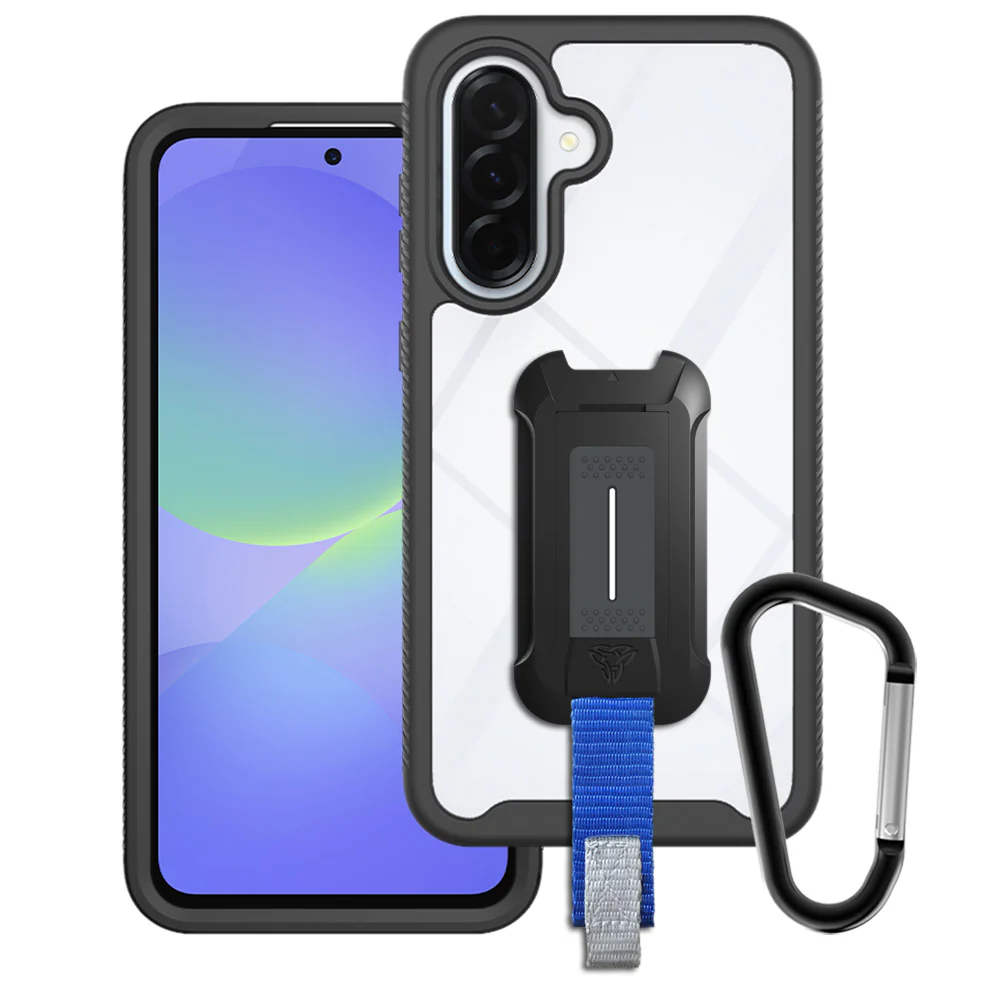 HX-SS25-A365G | Samsung Galaxy A36 5G SM-A366 Case | Protection Military Grade w/ KEY Mount & Carabiner - Black