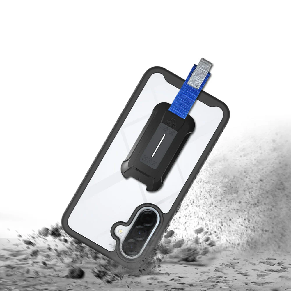 HX-SS25-A365G | Samsung Galaxy A36 5G SM-A366 Case | Protection Military Grade w/ KEY Mount & Carabiner - Black - Image 9