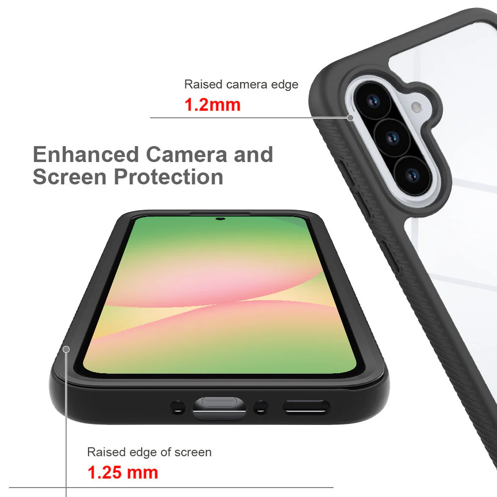 HX-SS25-A365G | Samsung Galaxy A56 5G SM-A566 Case | Protection Military Grade w/ KEY Mount & Carabiner - Black - Image 7