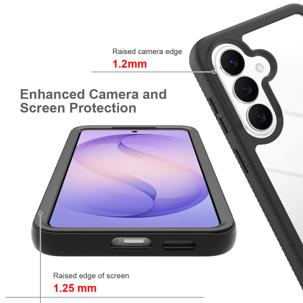 HX-SS26-S26 | Samsung Galaxy S26 SM-S942 Case | Protection Military Grade w/ KEY Mount & Carabiner - Black - Image 7
