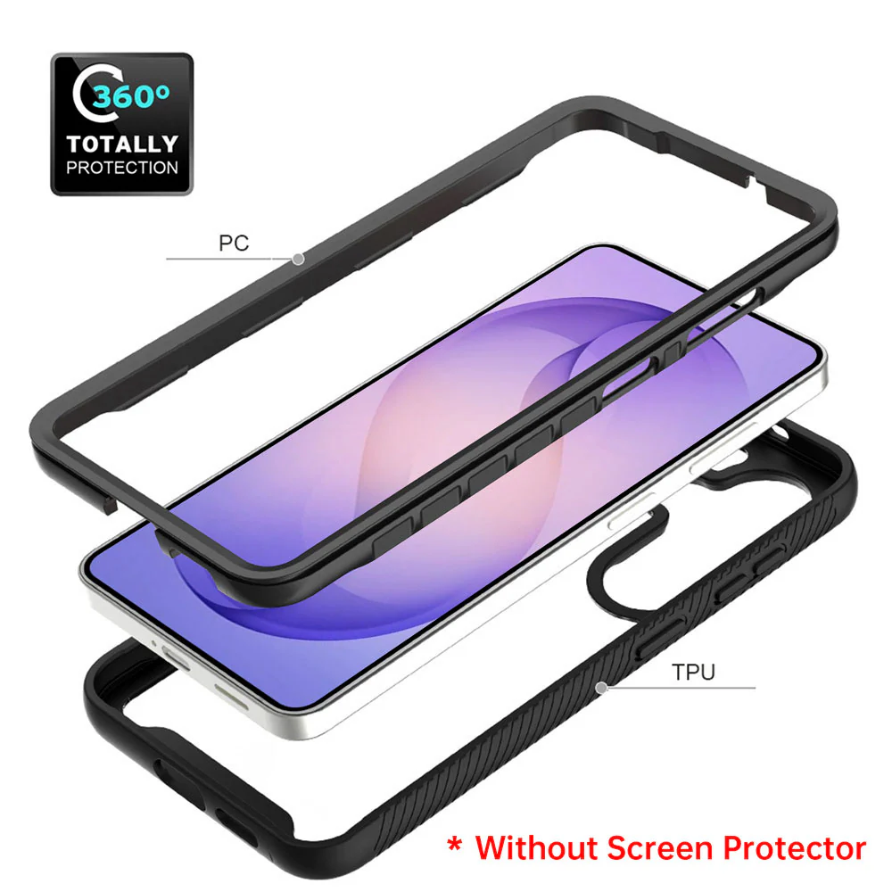 HX-SS26-S26 | Samsung Galaxy S26 SM-S942 Case | Protection Military Grade w/ KEY Mount & Carabiner - Black - Image 8