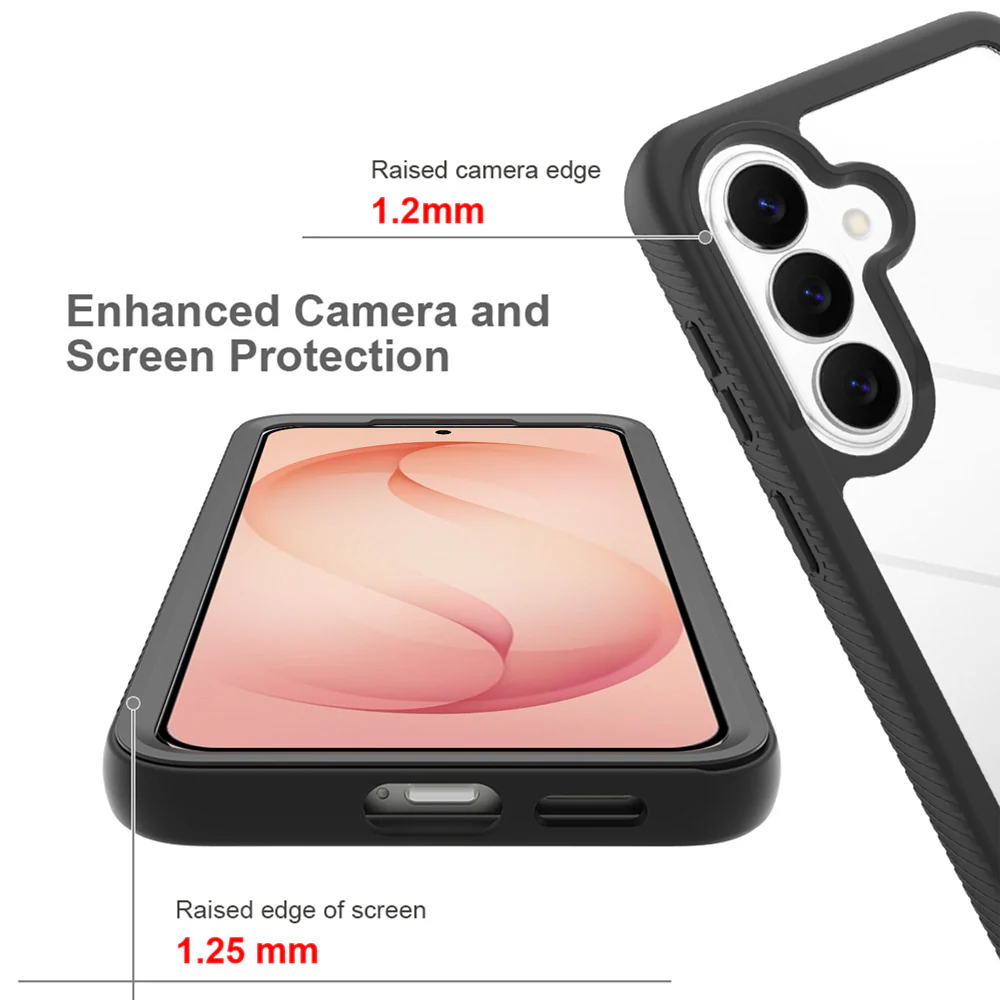 HX-SS26-S26P | Samsung Galaxy S26+ S26 Plus SM-S947 Case | Protection Military Grade w/ KEY Mount & Carabiner - Black - Image 7