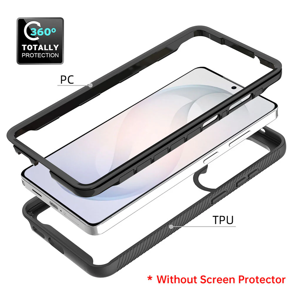 HX-SS26-S26U | Samsung Galaxy S26 Ultra SM-S948 Case | Protection Military Grade w/ KEY Mount & Carabiner - Black - Image 8