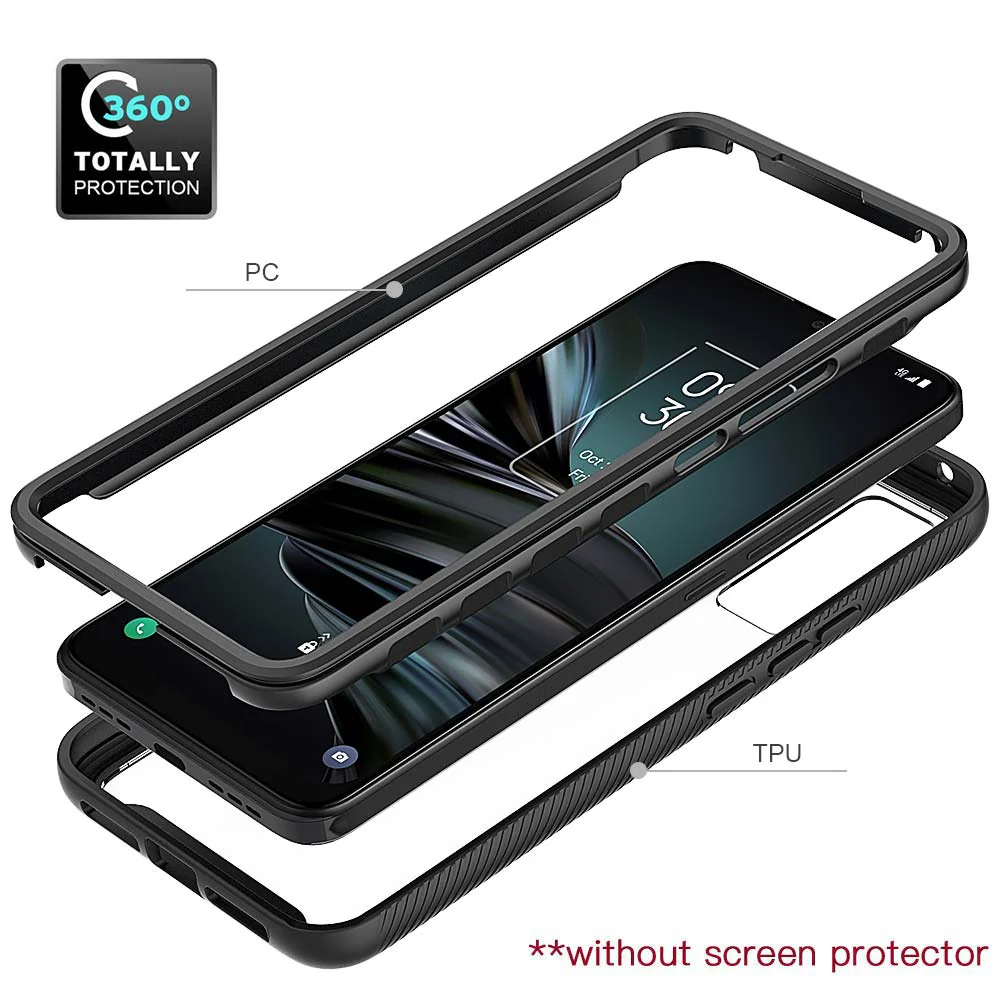HX-TCL21-20XE | TCL 20 XE Case | Protection Military Grade w/ KEY Mount & Carabiner -Black - Image 9