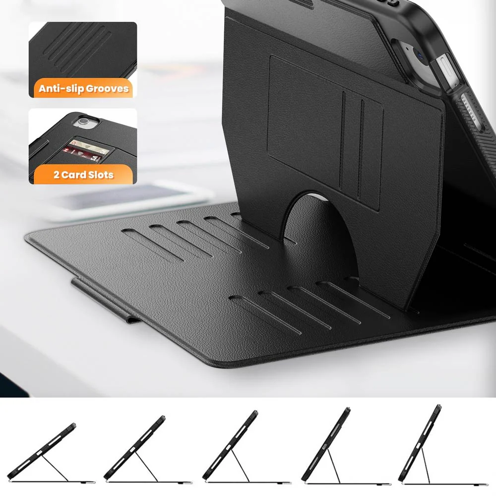JCV-iPad-A5 | iPad Air 11 (M2) / (M3) / (M4) | Shockproof Full Protective Case with Magnetic Stand & Card Slots - Image 7