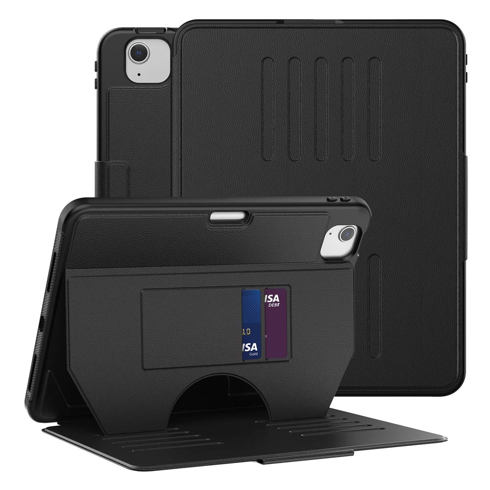 JCV-iPad-A6 | iPad Air 13 (M2) / (M3) / (M4) | Shockproof Full Protective Case with Magnetic Stand & Card Slots