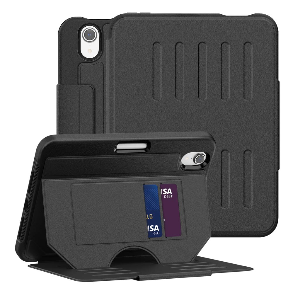 JCV-iPad-M6 | iPad mini 6 | Shockproof Full Protective Case with Magnetic Stand & Card Slots