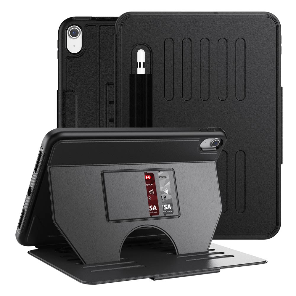 JCV-iPad-N5 | iPad 11-Inch (11th Gen / A16) | Shockproof Full Protective Case with Magnetic Stand & Card Slots