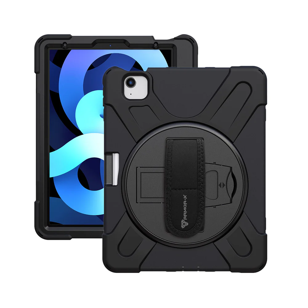 JLN-iPad-A4 | iPad Air 4 2020 / iPad Air 5 2022 | Ultra 3 layers shockproof rugged case with hand strap and kick-stand - Image 8