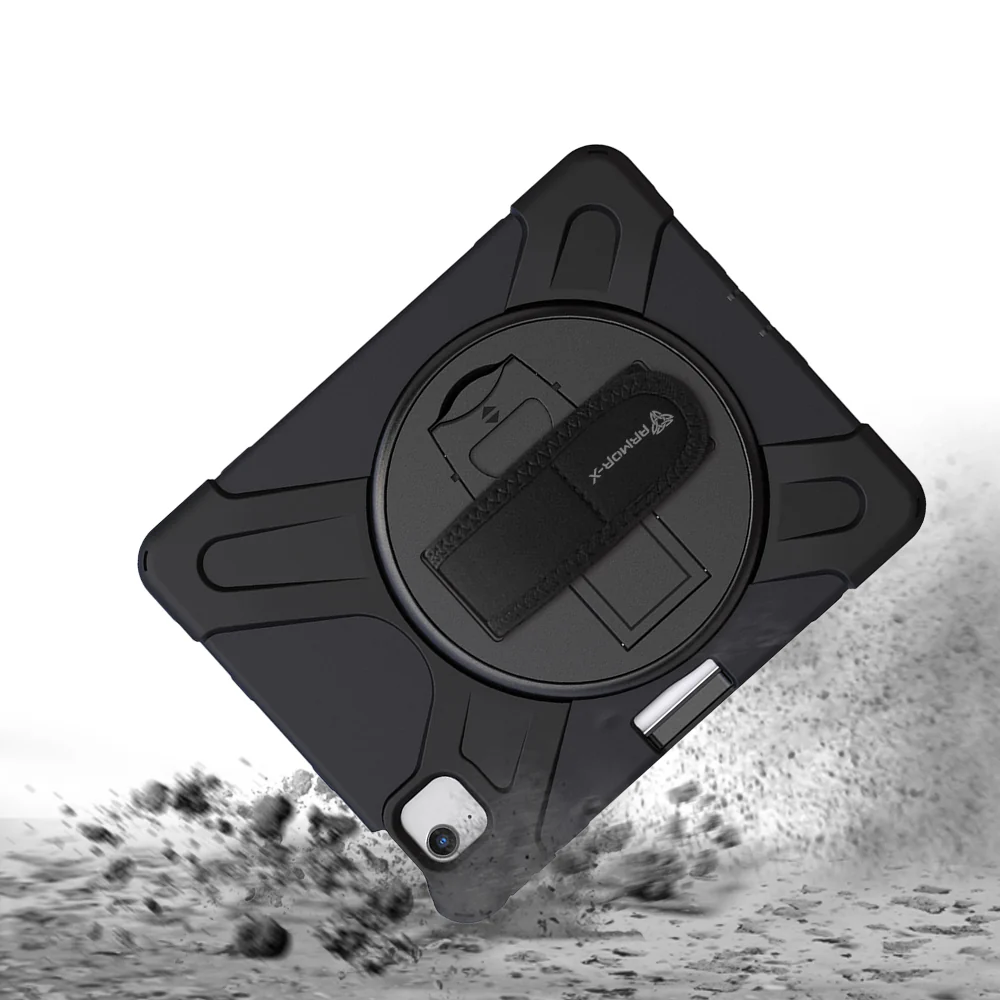 JLN-iPad-A4 | iPad Air 4 2020 / iPad Air 5 2022 | Ultra 3 layers shockproof rugged case with hand strap and kick-stand - Image 9