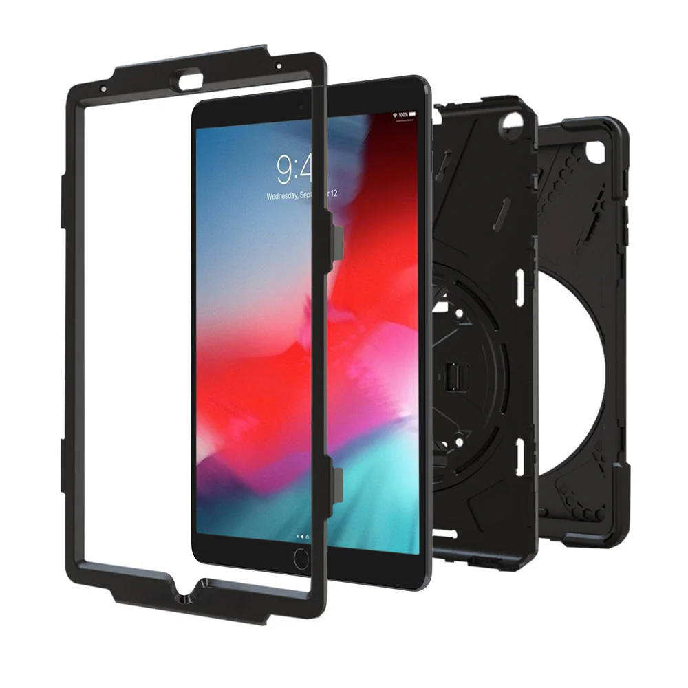 JLN-iPad-PR3 | iPad Pro 10.5 2017 | Ultra 3 layers shockproof rugged case with hand strap and kick-stand & pen holder - Image 8
