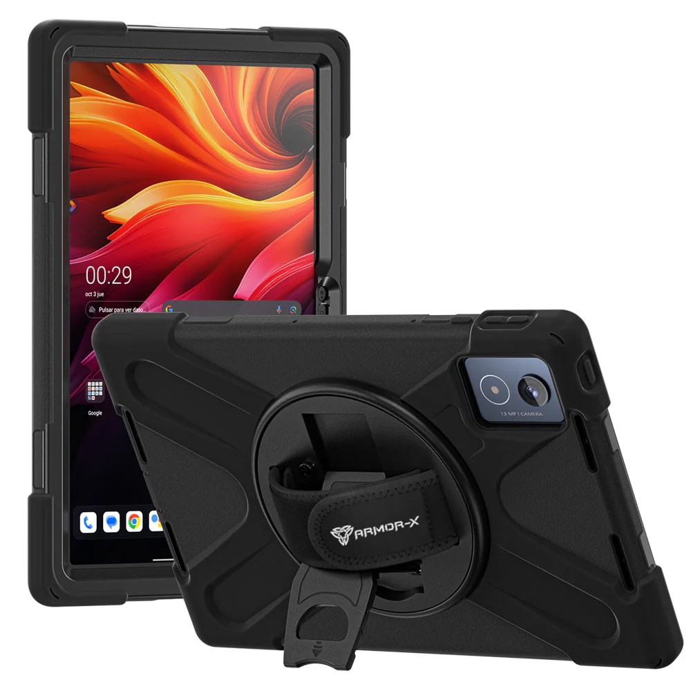 JLN-LN-K11PL | Lenovo Tab K11 Plus TB352 | Ultra 3 layers shockproof rugged case with hand strap & kick-stand