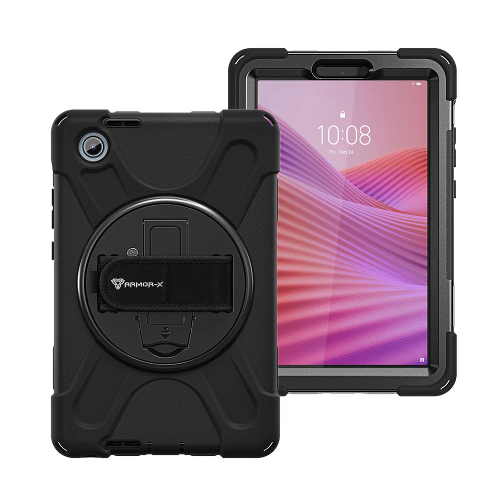 JLN-LN-K9 | Lenovo Tab K9 / Lenovo Tab One TB305 | Ultra 3 layers shockproof rugged case with hand strap & kick-stand - Image 9