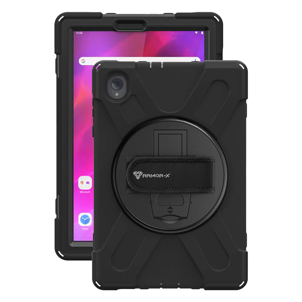 JLN-LN-K10 | Lenovo Tab K10 ( TB-X6C6F/X/L TB-X6C6NBF/X/L ) | Ultra 3 layers shockproof rugged case with hand strap & kick-stand - Image 8