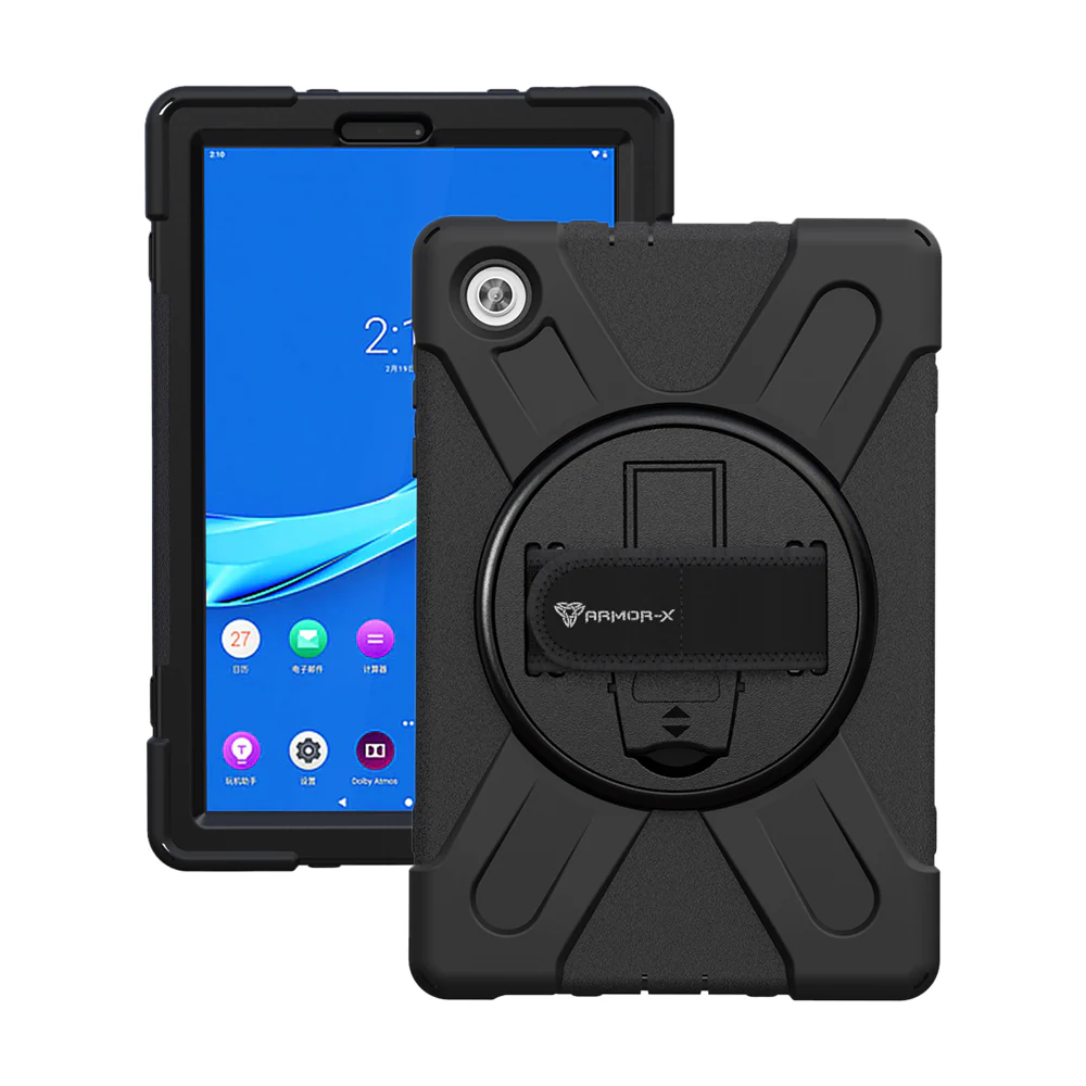 JLN-LN-M10PL | Lenovo Tab M10 Plus TB-X606 | Ultra 3 layers shockproof rugged case with hand strap & kick-stand - Image 9
