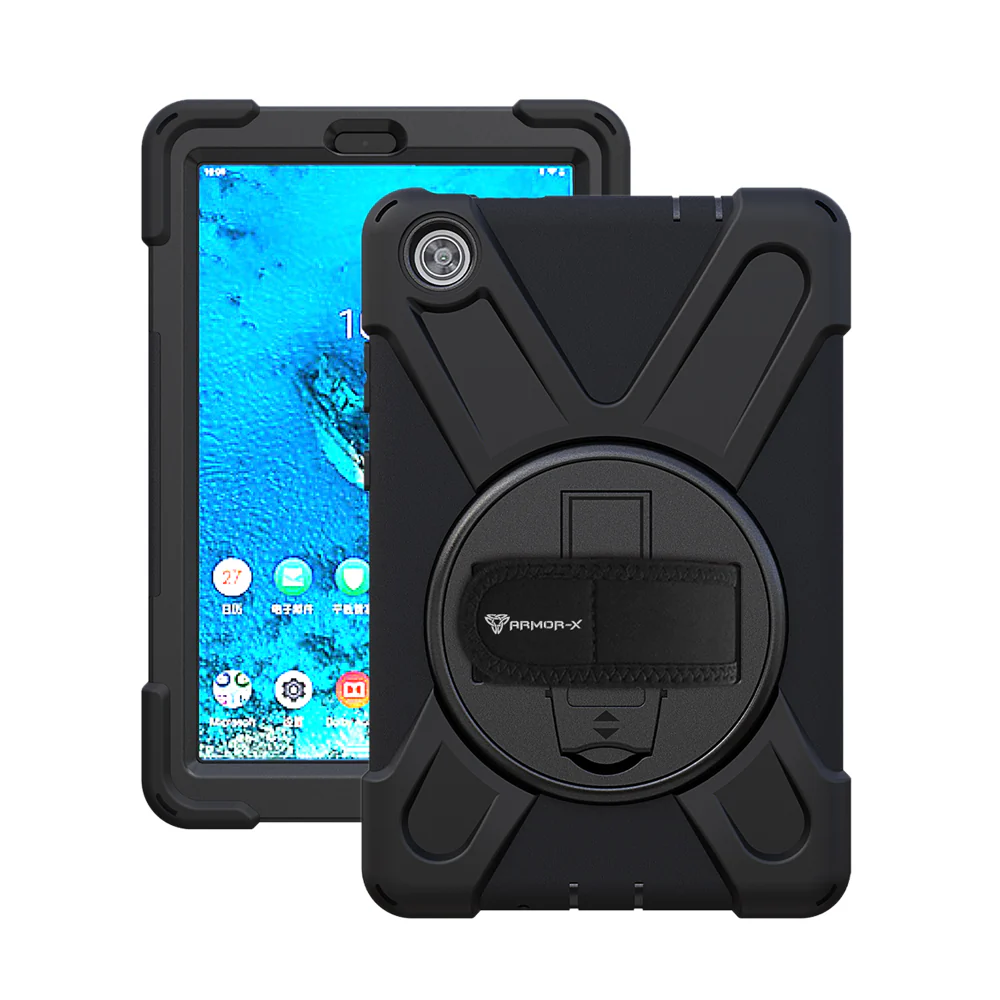 JLN-LN-M8HD | Lenovo Tab M8 (HD) TB-8505 | Ultra 3 layers shockproof rugged case with hand strap & kick-stand - Image 9