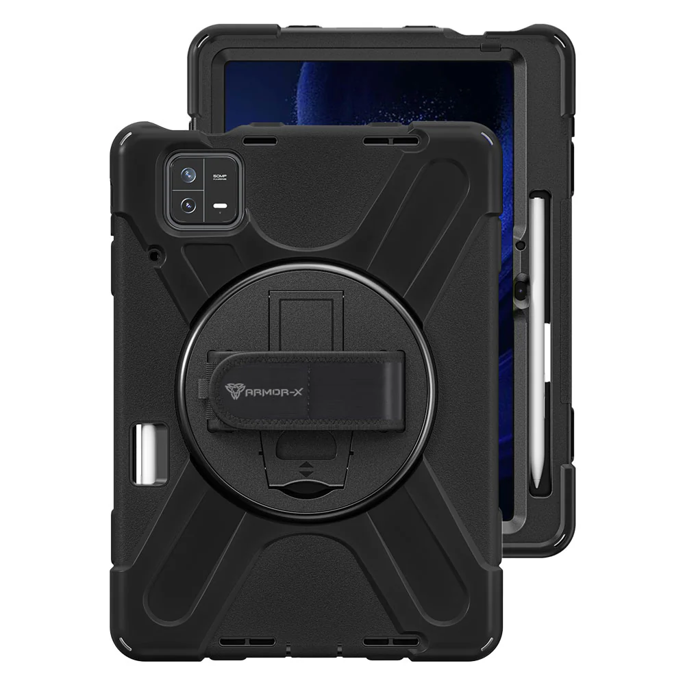 JLN-Mi-PAD6 | Xiaomi Pad 6 / 6 Pro | Ultra 3 layers shockproof rugged case with hand strap and kick-stand - Image 8