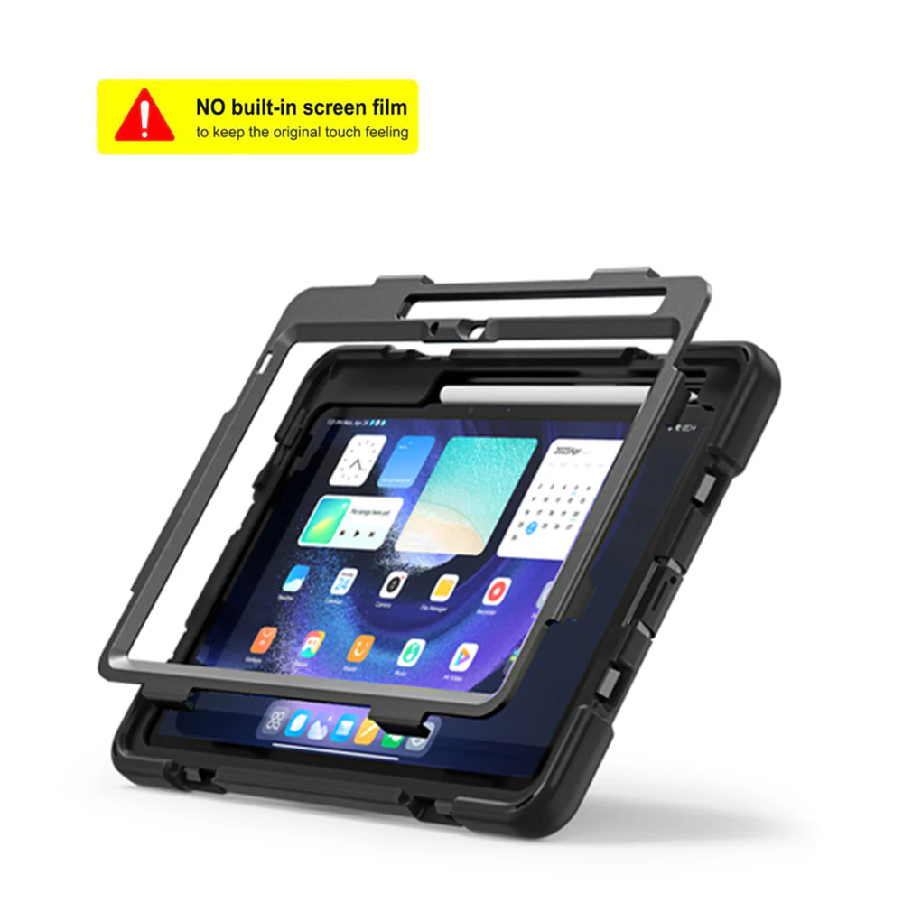 JLN-Mi-PAD6 | Xiaomi Pad 6 / 6 Pro | Ultra 3 layers shockproof rugged case with hand strap and kick-stand - Image 9