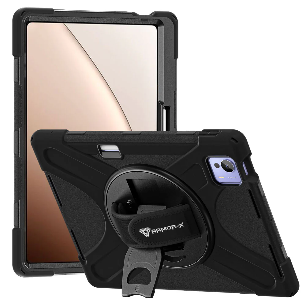 JLN-Mi-PAD7U | Xiaomi Pad 7 Ultra | Ultra 3 layers shockproof rugged case with hand strap and kick-stand